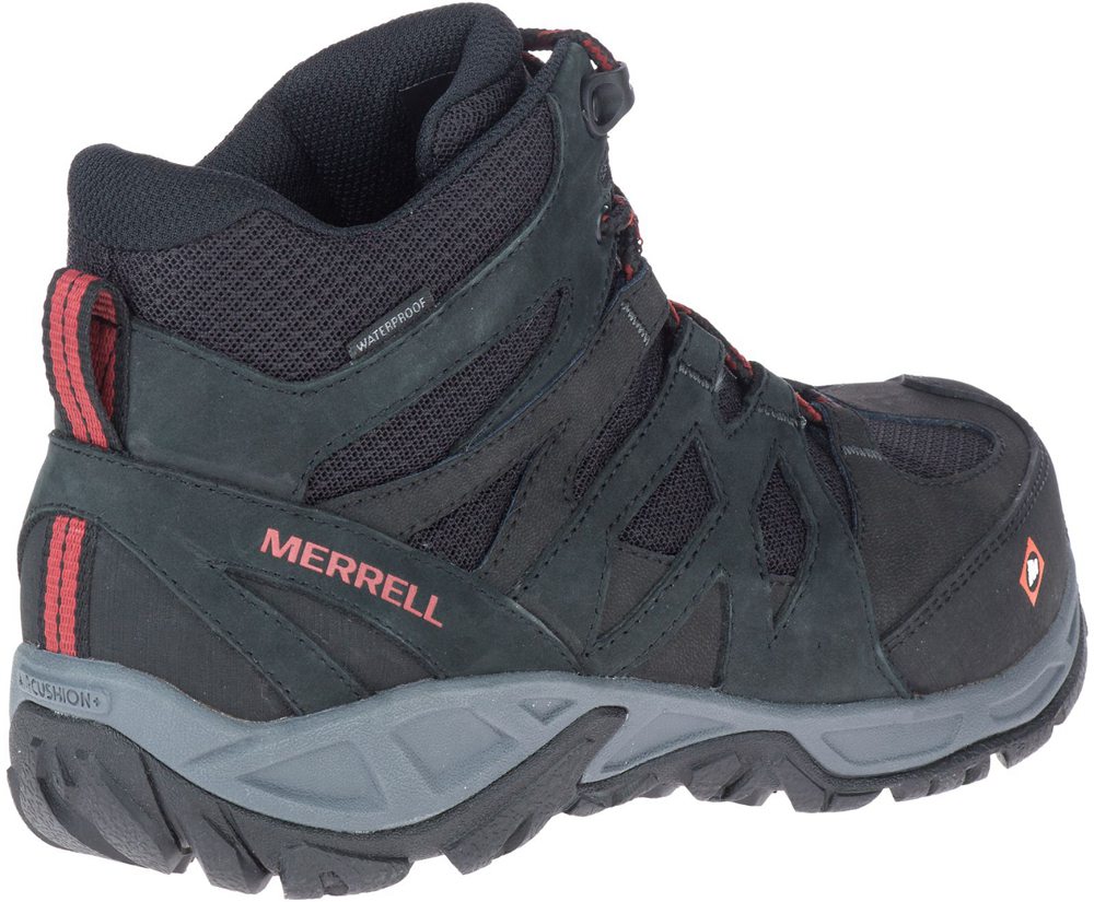 Merrell Boots Black - Siren Mid Waterproof Alloy Toe Work - Womens 61YAOCJDK
